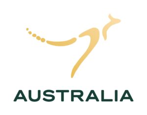Australia Nation Brand Logo Vertical Full Colour Rgb kangaroo symbol