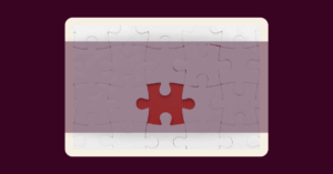 Puzzle with one piece missing